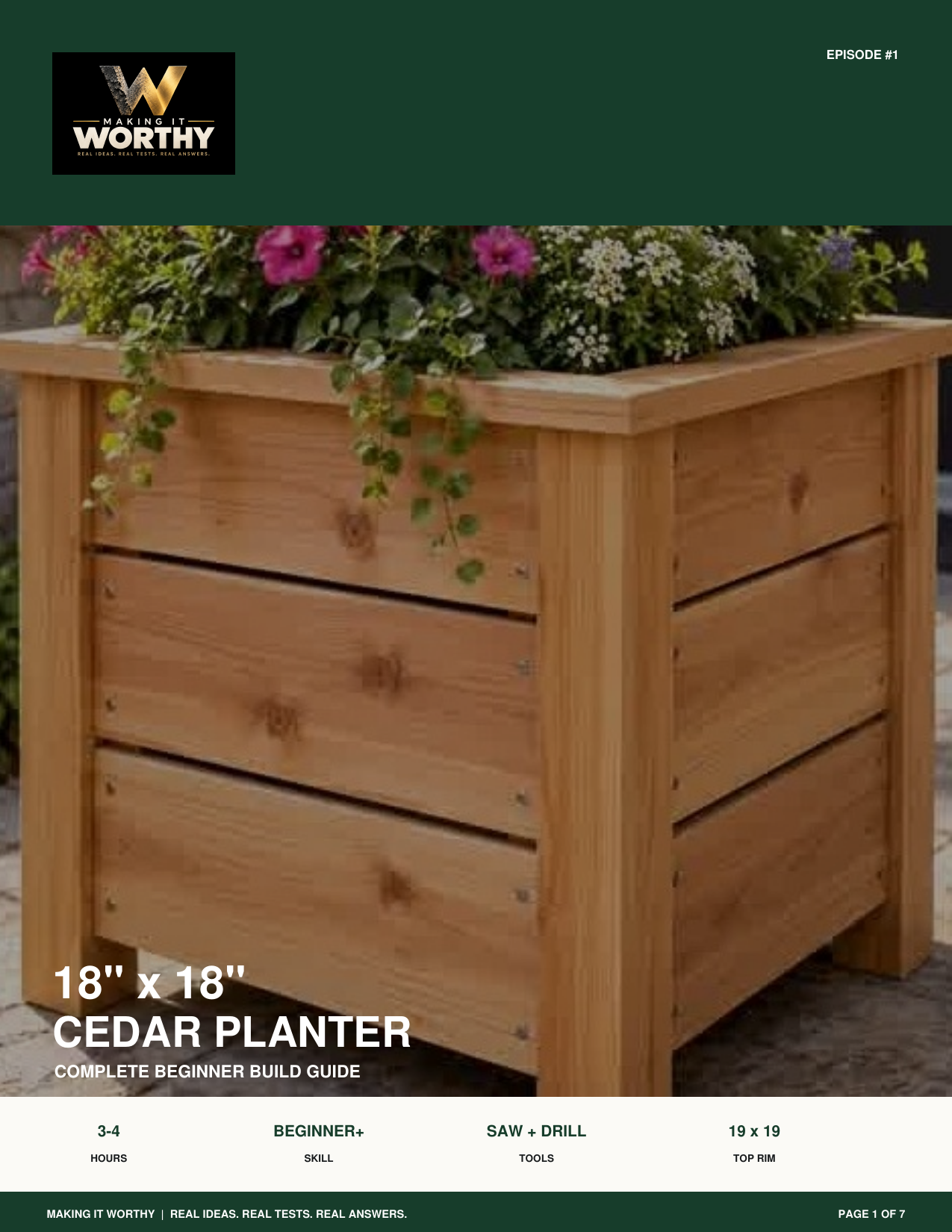 Cedar planter